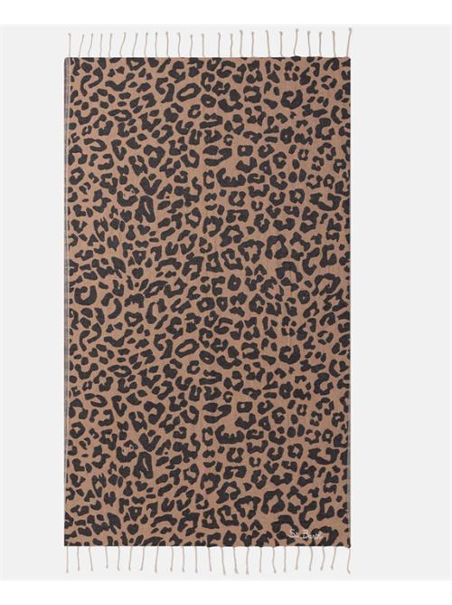 jacquard beach towel with fringe MC2 SAINT BARTH | FOUTAS JN-02060H1100 EMB LEOPARD
